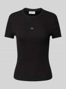 Calvin Klein Jeans T-Shirt mit Label-Detail in Black, Größe XS