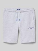 Jack & Jones Shorts mit Logo-Print Modell 'GORDON' in Hellgrau Melange...