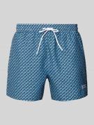 BOSS Relaxed Fit Badeshorts mit Allover-Muster Modell 'CATFISH' in Hel...