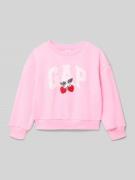 GAP Sweatshirt mit Motiv-Stitching in Pink, Größe 104