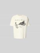RHUDE Regular Fit T-Shirt mit Motiv-Print in Weiss, Größe L