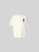 RHUDE Regular Fit T-Shirt mit Label-Print in Weiss, Größe L