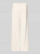 FREE/QUENT Wide Leg Pants aus Viskose-Mix mit Eingrifftaschen in Offwh...