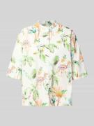 Emily Van den Bergh Bluse mit Maokragen und 1/2-Arm in Offwhite, Größe...