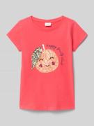 s.Oliver RED LABEL A-Linien T-Shirt aus reiner Baumwolle in Koralle, G...