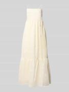 SUNCOO PARIS Midikleid aus Lyocell-Mix Modell 'Cherish' in Offwhite, G...