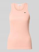 Lacoste Sport Slim Fit Tank Top aus reiner Baumwolle in Apricot, Größe...