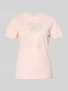 Guess Activewear T-Shirt mit Ziersteinbesatz und Rundhalsausschnitt in...