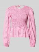 Marc O'Polo Denim Slim Fit Bluse aus Baumwoll-Mix in Pink, Größe L