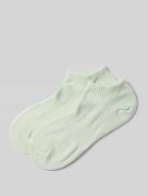 Snocks Ankle Socks im 2er-Pack mit gerippten Bündchen in Hellgruen, Gr...