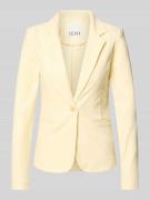 ICHI Slim Fit Blazer mit Paspeltaschen Modell 'KATE' in Pastellgelb, G...