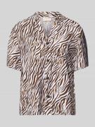 FREE/QUENT Regular Fit Bluse mit V-Ausschnitt Modell 'Mele' in Dunkelb...