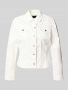 Zero Jacke mit Knopfleiste und Brusttaschen in Offwhite, Größe 34