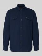 Fynch-Hatton Regular Fit Hemdjacke aus Leinen-Baumwoll-Mix mit Kentkra...