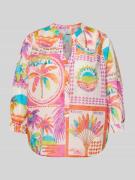 Emily Van den Bergh Regular Fit Bluse im Allover-Look mit 3/4-Arm in P...