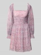 LACE & BEADS Cocktailkleid mit Karree-Ausschnitt in Rosa, Größe L