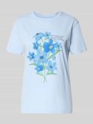 Jake*s Casual T-Shirt mit Motiv-Print und Rundhalsausschnitt in Hellbl...