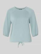 Zero Sweatshirt mit 3/4-Arm und Tunnelzug in Hellblau, Größe 34