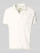 Superdry Slim Fit Poloshirt aus Frottee in Offwhite, Größe L