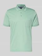 RAGMAN Relaxed Fit Poloshirt aus Baumwoll-Mix in Hellgruen, Größe L