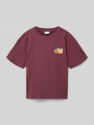 s.Oliver RED LABEL Regular Fit T-Shirt aus Baumwolle in Aubergine, Grö...