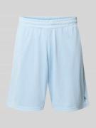 REVIEW Shorts aus Mesh mit Logo-Print in Hellblau, Größe L