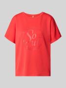 Soyaconcept T-Shirt mit Statement-Print Modell 'BANU' in Koralle, Größ...
