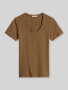 Marc O'Polo Regular Fit T-Shirt aus reiner Baumwolle in Hazel, Größe L