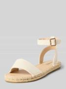 Espadrij Sandalette mit Dornschließe Modell 'NIMES LINEN' in Offwhite,...