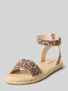 Espadrij Sandalette im Animal-Look Modell 'NIMES LEO' in Beige, Größe ...