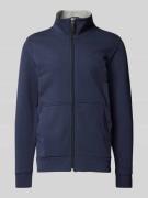 Tom Tailor Regular Fit Sweatjacke mit Stehkragen und gummiertem Logo-P...
