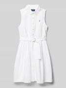 Polo Ralph Lauren Teens Tailliertes Hemdblusenkleid aus Baumwoll-Mix M...