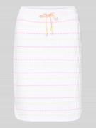 Marc Cain Knielanger Rock mit Strukturmuster und Kordelzug in Pink, Gr...