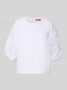 Max Mara Studio Regular Fit Bluse mit Lochspitze Modell 'ORDINE' in We...