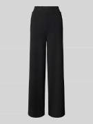 QS Wide Leg Stoffhose mit Eingrifftaschen in Black, Größe 34/32