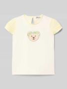 Steiff T-Shirt mit rückseitigem Schlüsselloch-Ausschnitt in Offwhite, ...