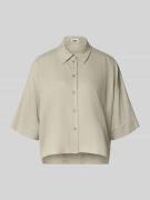 Drykorn Relaxed Fit Bluse aus Leinen-Viskose-Mix in Hellgruen, Größe 3...
