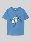 s.Oliver RED LABEL Regular Fit T-Shirt aus reiner Baumwolle in Rauchbl...