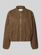 s.Oliver RED LABEL Boxy Fit Bomberjacke aus Leinen-Baumwoll-Mix in Mit...