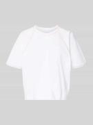Marc Cain Relaxed Fit T-Shirt mit Rundhalsausschnitt in Weiss, Größe 3...