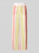 Marc Cain Wide Fit Stoffhose aus Viskose-Mix mit Tunnelzug in Pink, Gr...