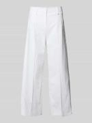 Luisa Cerano Wide Leg Hose mit Längsnähten in Weiss, Größe 34