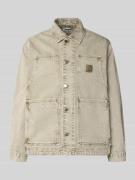 Carhartt Work In Progress Jeansjacke mit Knopfleiste und Label-Detail ...