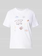 Pieces Regular Fit T-Shirt aus reiner Baumwolle Modell 'GAK' in Weiss,...