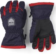 Hestra Sarri Zip JR Handschuhe, Dunkles Marineblau/Hellrot, 4
