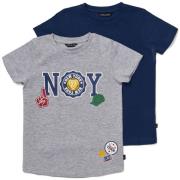 Luca &  Lola San Marino T-Shirt 2er-Pack, Grey Melange/Navy 122–128