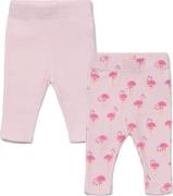 Tiny Treasure Lexi Leggings 2er-Pack, Pink/Flamingo 62