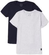 Luca &  Lola Adelmo T-Shirt 2er-Pack, Grey Melange/Navy 134-140