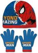 Marvel Spiderman Mütze und Handschuhe, Blau