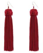 Everneed Maliva Tassel Quastenohrringe - Bordeaux